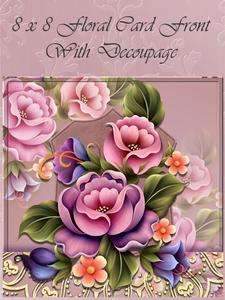 Floral Card Front with Decoupage