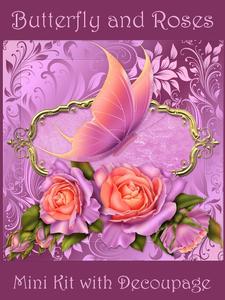 Butterfly and Roses