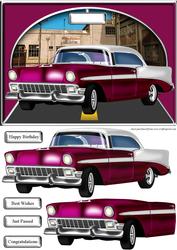 Retro Car Card Front