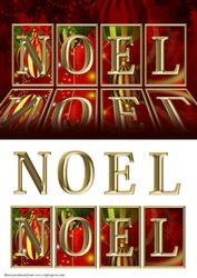 Red Noel Card Front