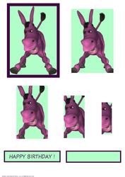Cartoon Donkey Pyramid