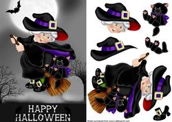 Halloween Witch Card Front