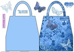 Bag of Butterflies Shaped Card