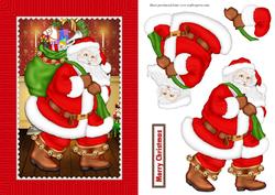Santa Step by Step Card Front