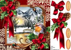Christmas Robin Topper
