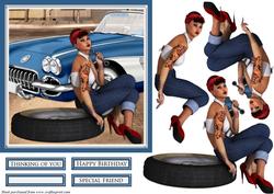 Pin Up and Vintage Car