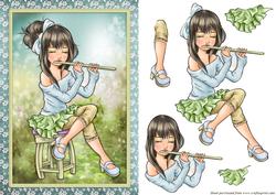 The Flautist Card Front