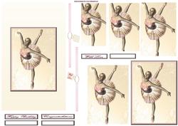 Ballerina Pyramid Card
