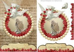 Dove and Rose Wreath