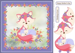 Fox and Cub Card Front