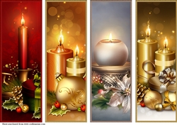 Christmas Candles Bookmarks