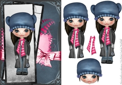 Pink Scarf Card Front