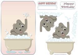 Bubble Girl Quick Card