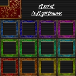8x8 gilt frames