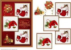 Christmas decorations 3 square crad front 3