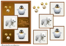 Christmas Animal 3 squared card front