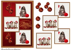 Christmas Animal 3 squared card front