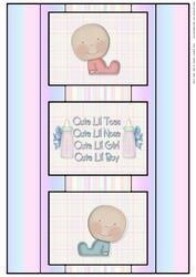 Lil Toes Fold Back Card