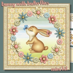 Bunny with butterflies mini kit