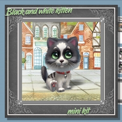Black and white kitten mini kit