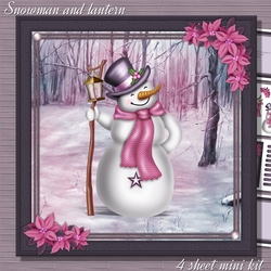 Snowman and lantern mini kit