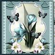 Jade orchids and butterflies
