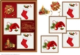 Christmas decorations 3 square crad front