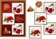 Christmas decorations 3 square crad front 3