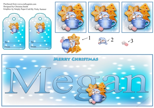 Megan Large DL with snowmen and ginger bread