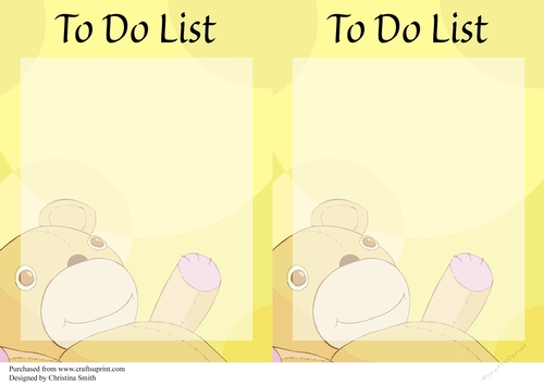 New Baby To Do List x2 A5