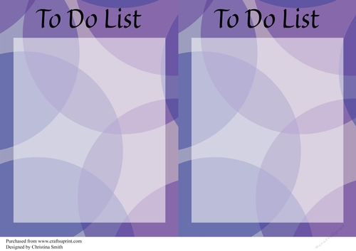 Purple To Do List x2 A5