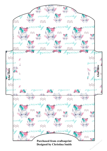 Zodiac Aquarius Money Envelope 