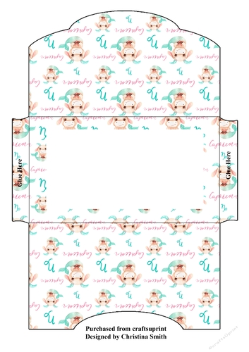 Zodiac Capricorn Money Envelope 