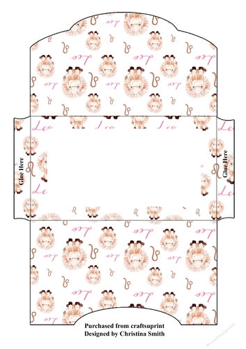 Zodiac Leo Money Envelope 