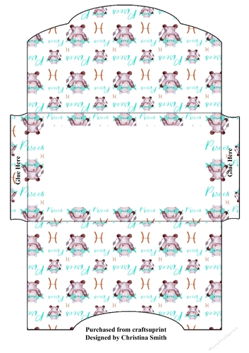 Zodiac Pisces Money Envelope