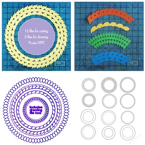 Round Ornate Leafy Pazzles Cutting File for Scrapbooking, Frames or Borders