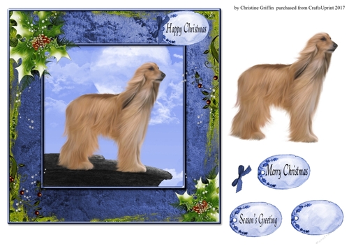 Christmas Afghan Hound