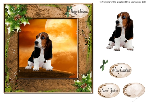 Christmas Basset Hound