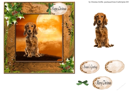 Cute Christmas Dog 1