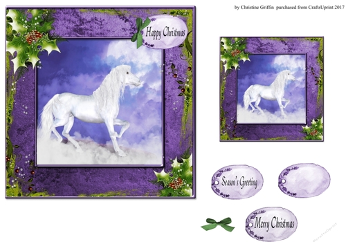 Christmas White Horse