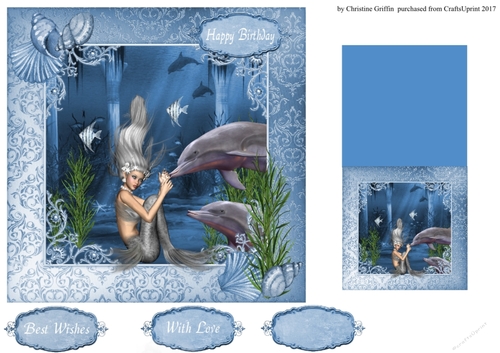 Beautiful Mermaid and her Dolphins