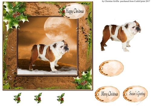 Christmas Bulldog