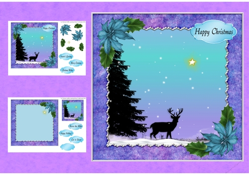 Silhouette Christmas Deer