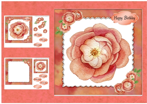Watercolor Orange Flower