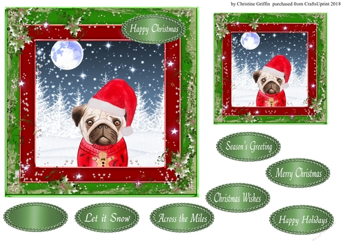 Christmas Pug 1