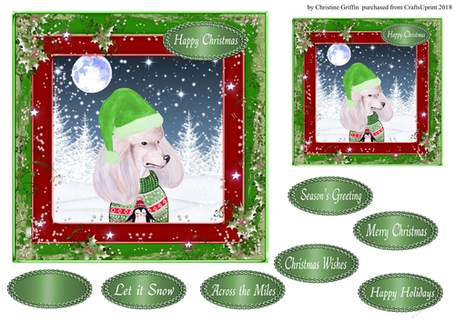 Christmas Poodle 2