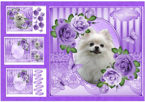 Cute Dog and Roses 2