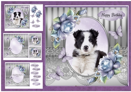 Cute Dog and Roses 7