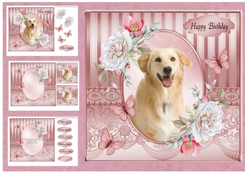 Cute Dog and Roses 8