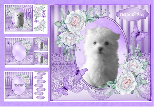 Cute Dog and Roses 9
